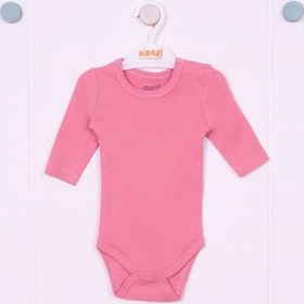 Resim Julayla Kidaxi Uzun Kollu Çıtçıtlı Pembe Bebek Body Pembe 