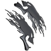 Resim Symbee Evrensel Motosiklet Yakıt Deposu Çıkartması - Esnek Plastik, 150x65 Mm, Siyah, 2'li Paket 