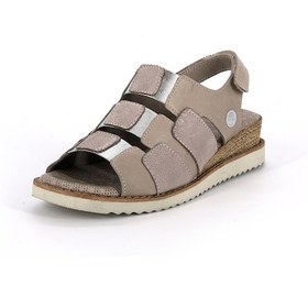 Resim Mammamia D26ys-5035 Kadın Hakiki Deri Günlük Casual Sandalet Krem 