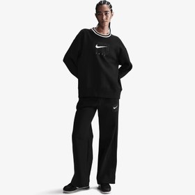 Resim Nike Sportswear Club Fleece Bol Kesimli Kadın Siyah Eşofman Üstü 