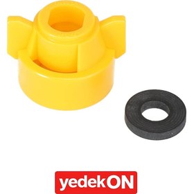 Resim AGCO Hızlı Bağlantı TeeJet Kapak, Sarı Oval - Massey Ferguson / Fendt / Valtra | ACP0484600 