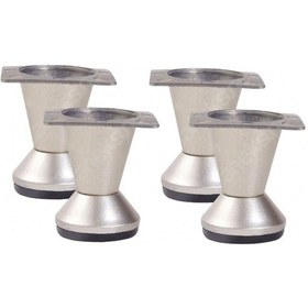 Resim Adilon.İst Konik Ayak Saten 5 Cm 4 Adet (Dolap,Mobilya,Puf Ayağı )(Vidaları 
