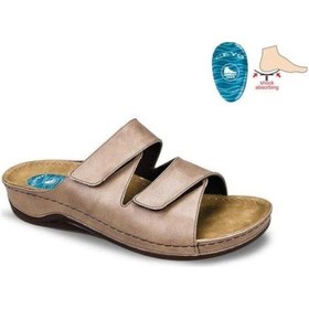Resim Ceyo 9946 Topuk Jelli Anatomik Taban Kadın Terlik Vizon 36-40 Vizon 
