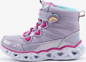 Resim Skechers Heart Lights - Sweet Styling Büyük Kız Çocuk Mor Işıklı Bot 302668L Lvmt 