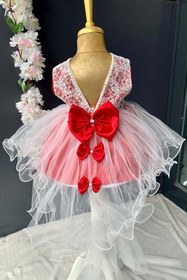 Resim Mnk Baby&Kids Sırt Fiyonklu Kız Bebek Mevlütlük Elbise Pnpn147 Kırmızı 