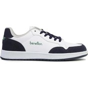 Resim Benetton 30870 Kadın Günlük Sneaker Ayakkabı Beyaz Lacivert Beyaz Lacivert 