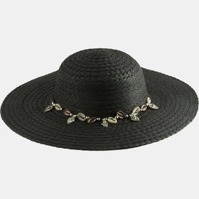 Resim Üçgen Deniz Kabuğu Hasır Şapka Çok Renkli 