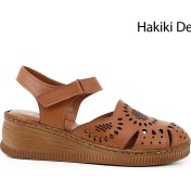 Resim Gönderi R Kadın Taba Antik Cırt Bantlı Dolgu Topuk Hakiki Deri Sandalet Dyza70945885 Taba 