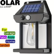 Resim 1 adet EcoSmart Güneş Enerjili Duvar Lambası, Hareket Sensörlü, 3 Modlu LED Endüksiyon Feneri, Plastik Gölgelik, Güneş Enerjili Lityum Batarya, Düşük Gerilimli Dış Mekan Aydınlatması, Bahçe, Teras, Garaj, Ev Dekoru için 