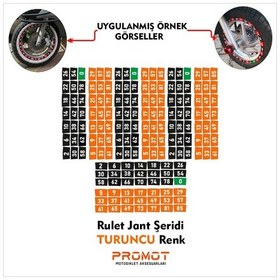 Resim Rulet Jant Şeridi Turuncu Renk 