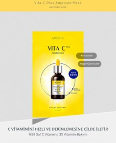Resim Missha Leke Karşıtı C Vitamini İçerikli Aydınlatıcı Maske Vita C Plus Ampoule Mask 