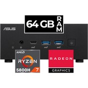 Resim Asus PN52 Amd Ryzen 7 5800H 64GB 1TB SSD Freedos Mini Masaüstü Bilgisayar BBR758HD15 