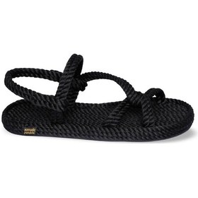 Resim Nomadic Republic Mykonos Kauçuk Tabanlı Kadın Ip Sandalet Siyah 