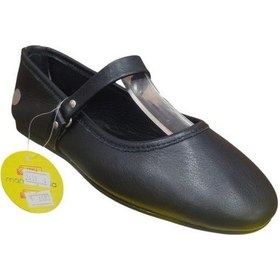 Resim Mammamia D25ya-7100 Yumuşak Deri Kadın Babet Ayakkabı Siyah 