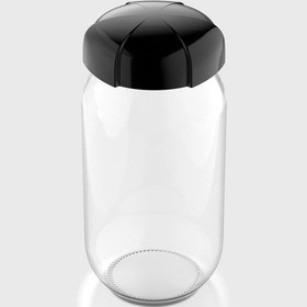 Resim Renga Rhea 1000 Ml Siyah Kapaklı Cam Kavanoz 131012 Siyah 