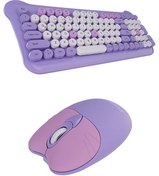 Resim Everest KM-6244 BUNNY Renkli Tuşlu Kahverengi 2.4 ghz + BT Kablosuz Q Multimedia Klavye + Mouse Set 