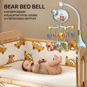 Resim Bebek Sandalye Çanı Oyuncakları, 4 Rastgele Renkli Çıngırak (Dinozor, Aslan ve Diğer Şekiller), Zengin Asılı Dekorasyonlar, Bebek'in Görsel ve Sesli Gelişimine Yardımcı Olur, Bebek'i Uyutmaya Yardımcıdır 
