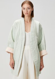 Resim Keten Kapitone Kimono Mint - Mint / XS 