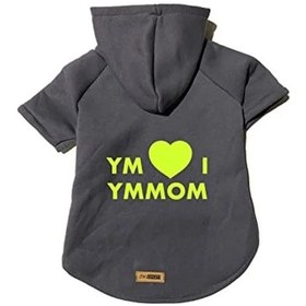 Resim 101Dzyn Antrasit Renkli Kapüşonlu Sweatshirt, Xs Beden, Köpek Ve Kedi İçin 19-0303 