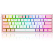 Resim Redragon K617 Fizz RGB Red Switch Kablolu White\u002FPink Compact Gaming (Oyuncu) Klavye 