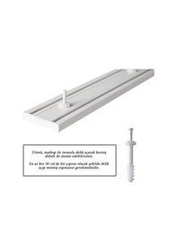 Resim Perde Rayı Korniş 2 Raylı 2''Li İkili Korniş (Ölçü Seçiniz) 