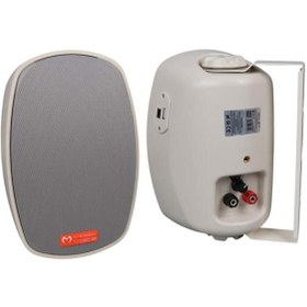 Resim NEXT TOPTAN MV-22 12 CM 40 Watt Komütatörlü Hat Trafolu Krem Beyaz Sütun Hoparlör (2&apos;li Takım) (5267) 