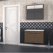 Resim BIANI Fix Loft 85 Cm Banyo Dolabı Renk Aybe Kahve 