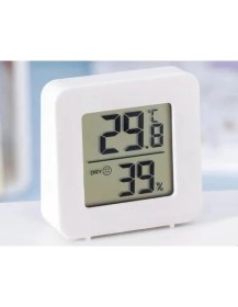 Resim ByKurt Nem Ölçer Termometre Higrometre Mini LCD Dijital Sıcaklık Nem ölçer- Duvara Takılabilir Beyaz 