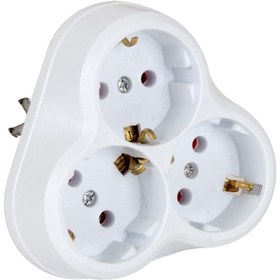 Resim Depa 3'lü Topraklı Golyat Fiş Priz - Priz Çoğaltıcı - Papatya - 10012 