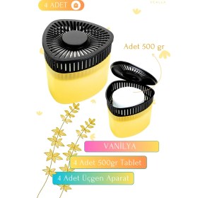 Resim Vcalla Nem Alıcı - Rutubet Giderici Vanilya ( 4 Adet 500 Gram Aparat ve 4 Adet 500 Gram Tablet ) 