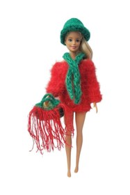 Resim Zekids Barbie Bebek Için Sadece Elbise,çanta,şapka,atkı Gönderilmektedir . Barbie Bebek Dahil Değildir. 