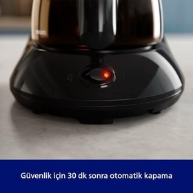 Resim Philips Filtre Kahve Makinesi, 1,2 Lt Kapasite, Otomatik Kapanma, Cam Demlikli, Siyah ve Metal, HD7462/20 