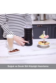 Resim Fakir Milky Art Süt Köpürtücü ve Süt Isıtıcı - Latte Cappuccino İçin Elektrikli Süt Frother 