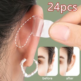 Resim 24 Adet Şeffaf Kendinden Yapışkan Kulak Destek Bantları - Görünmez ve Taşınabilir Tasarım, Kozmetik Kulak Şekillendirme, Cosplay, Fotoğrafçılık, Etkinlikler İçin - Kadınlar için Gizli Makyaj Aksesuarı, Dikişsiz Görünüm, Cilt Dostu Malzeme 