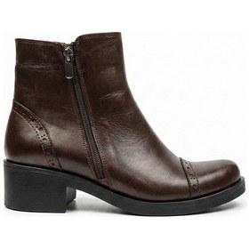 Resim Kahverengi Kadın Topuklu Hakiki Deri Bot 074.101 Kahverengi 