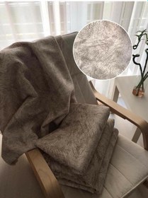 Resim Kahverengi Damar Desenli Süngerli Koltuk Örtüsü 