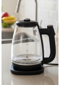 Resim Sokany SK-09034 1.8 L 1800 W Cam Kettle 