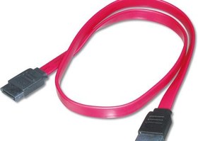 Resim AK-400100-005-R SATA Bağlantı Kablosu, SATA 7pin Dişi - SATA 7pin Dişi, zırhsız, AWG26, 0.50 metre 