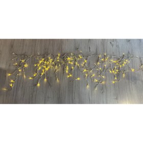 Resim OKYANUSAYD FİŞLİ ŞEFFAF KABLO 2 METRE EN 80CM-60CM-40CM SIRALI BOY SABİT SARI IŞIK GÜNIŞIĞI DIŞ MEKAN SAÇAK LED 