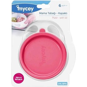 Resim Mycey Kapaklı Mama Tabağı - Pembe 