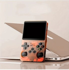 Resim Elmpaly R36s Retro Oyun Konsolu Turuncu 3 5 İnç Ekran 64gb Taşınabilir Usb Şarj 
