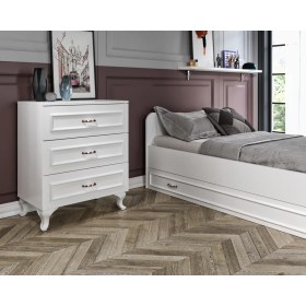 Resim Kzn Home Kartopu Country Oda Takımı - 3 Kapaklı Gardırop, Yavrulu Karyola, 3 Çekmeceli Şifonyer Tamamı Mdf 