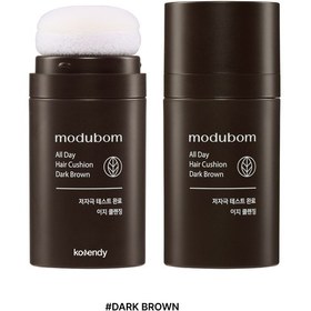 Resim modubom - All Day Hair Cushion (Seyrek Alanları Kapatan Saç Dökülmesi Önleyici Siyah Susamlı Kapatıcı Saç Pudrası) 