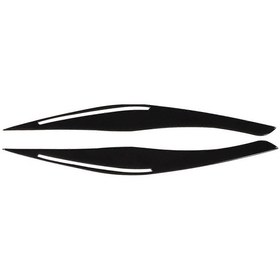 Resim 3 Serisi E90 2009 2012 İçin 1 Çift Far Kaşı Piyano Siyahı Far Göz Kapağı Çıkartmaları 