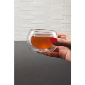 Resim Çift Cidarlı Cam Reçellik 6 Adet 