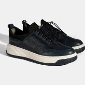 Resim Desa Erkek Lacivert Lastik Bağcıklı Deri Sneaker 