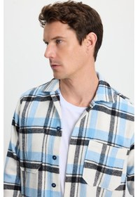 Resim Tudors Erkek Regular Fit Klasik Kesim Çift Cepli Kışlık Oduncu Kareli Gömlek-39325 Çok Renkli 