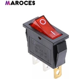 Resim Ic-113 Tekli Dar Işıklı Anahtar On-Off 3 Bacaklı Kırmızı 50 Adet 