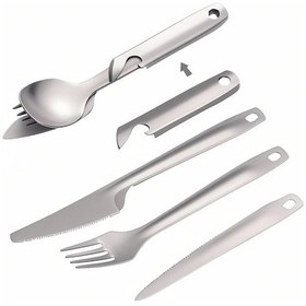 Resim Gajeena Tomshoo Ta8108 Taşınabilir Titan Çatal Kaşık Bıçak Seti - Taşıma Çantası Dahil Çok Renkli 