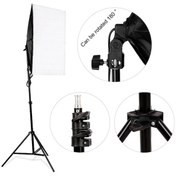 Resim Fototek 50 x 70 CM Tek Duylu Sürekli Işık Softbox + 2 M Işık Ayağı + Ampul 